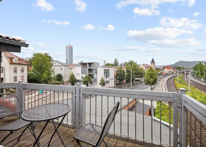 Apartment Jenapartments Penthouse Terrasse Waschtrockner Sehr Zentral